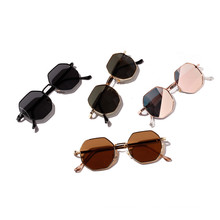 New Arrived Retro Round Small Polygonal Metal  Sunglasses  Frames